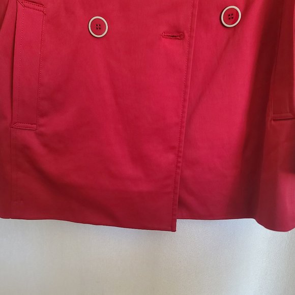 Gorgeous Red Double Breast Weatherproof Co Womens Coat szM - Picture 13 of 15